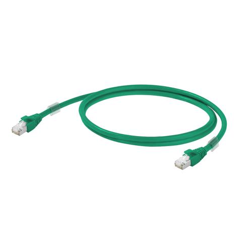 Weidmuller 1251590005 Cabinet Line Patch Cable - Green, 0.5 m